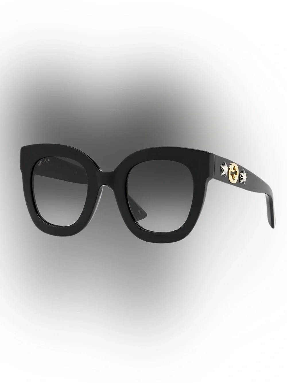Gucci GG0208S Women’s Black Sunglasses with Gradient Gray Lenses